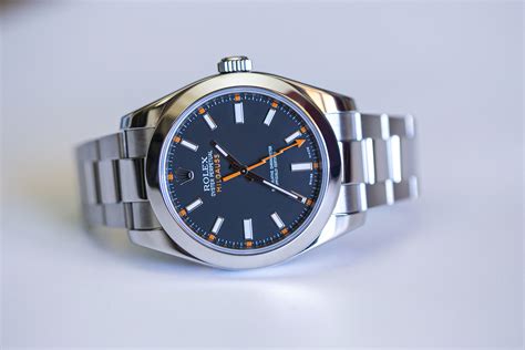 rolex milgauss 116400 clear glass|rolex milgauss dark knight price.